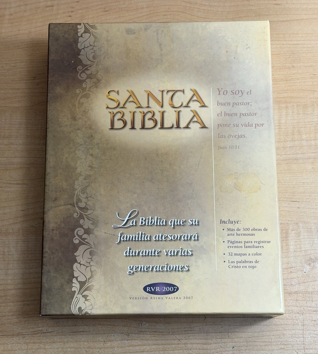 Santa Biblia The Holy Bible Spanish (2007) RVR Edición Especial WHITE/GOLD NEW