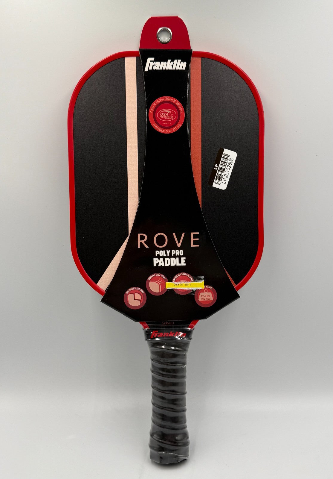 New Franklin Rove Poly Pro Pickleball Paddle Polypropylene Core Racket Black