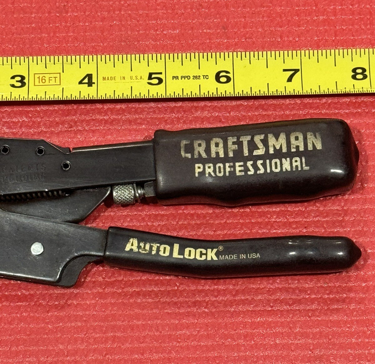 Vintage Craftsman 45307 Professional Auto Lock Pliers Made in USA Nice!!