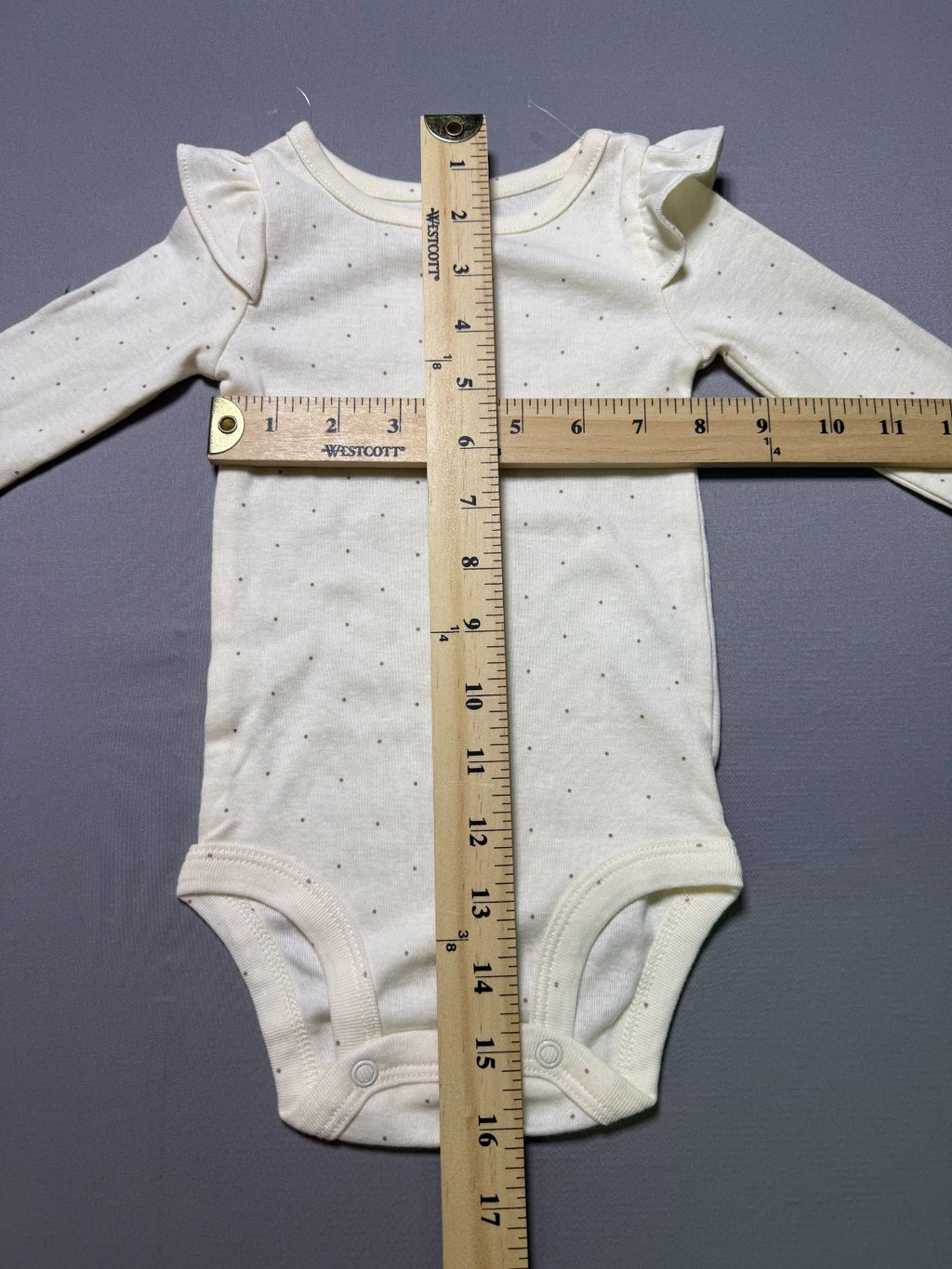 NWT Carter's 3-Piece Outfit Set Baby Girls 6 Months Taupe Long Sleeve Comfort
