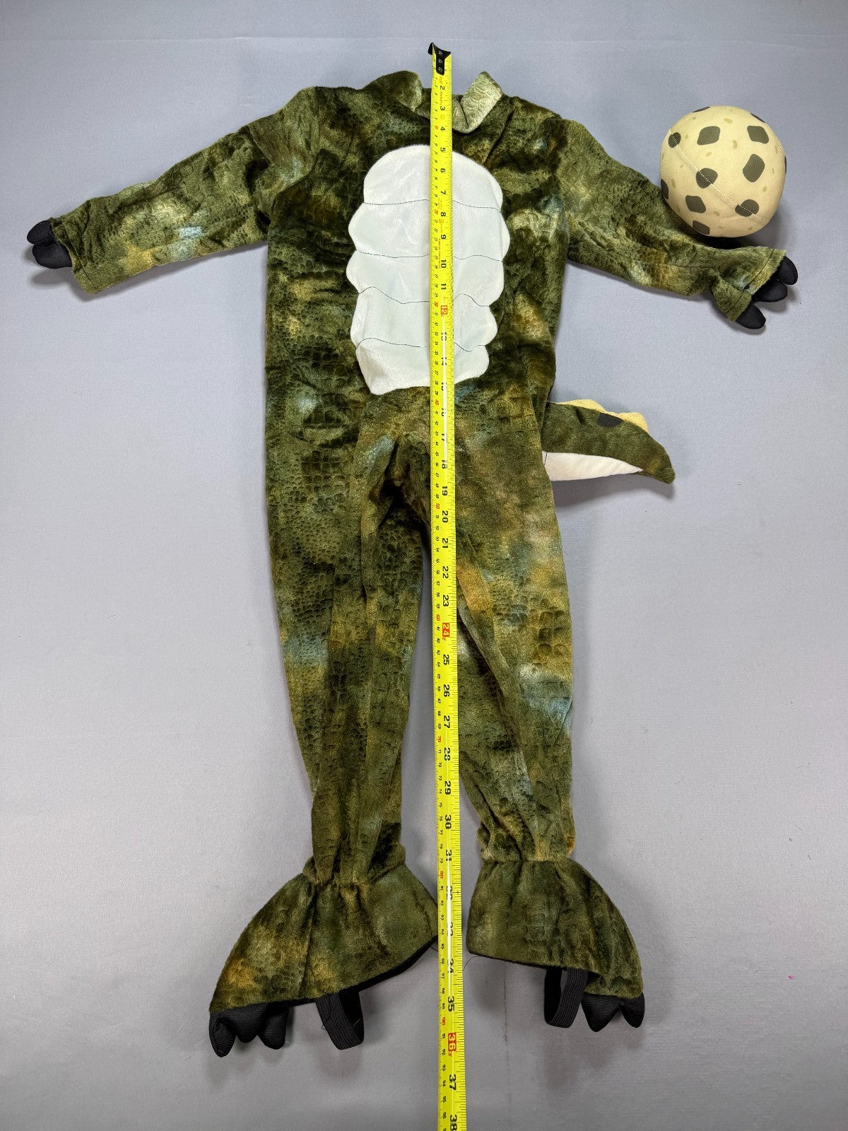 New Spooktacular Creations Dinosaur Costume Toddler 3T Green T-Rex Plush Toy Egg