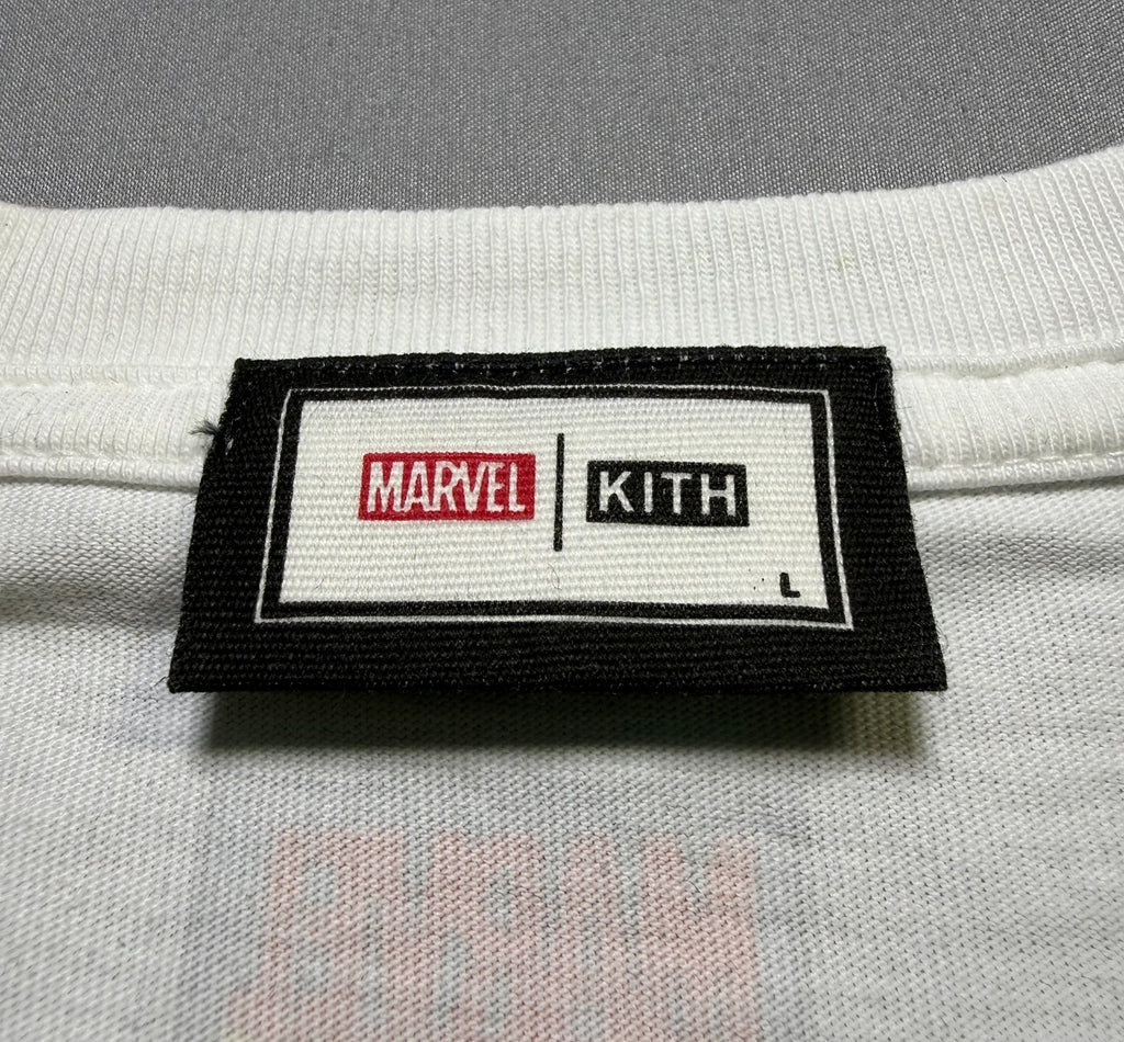 NWT Kith x Marvel Silver Surfer T-Shirt Men's Large White Short Sleeve Pullover