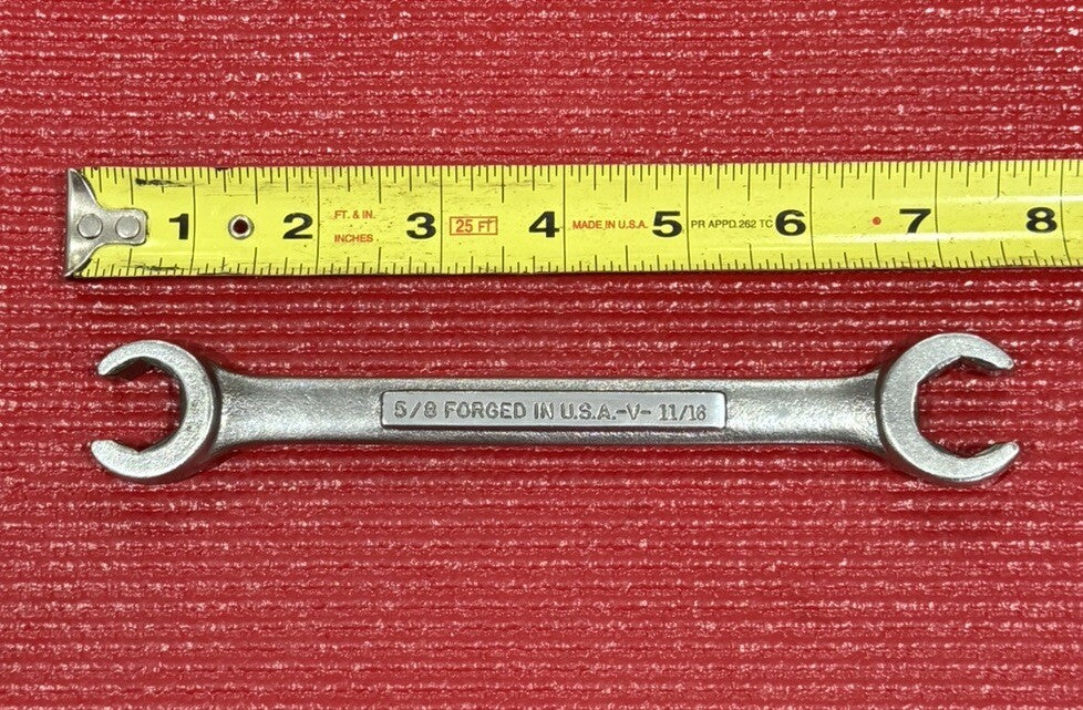Craftsman V Series 5/8" X 11/16" Flare Nut Line Wrench Made in USA Excellent