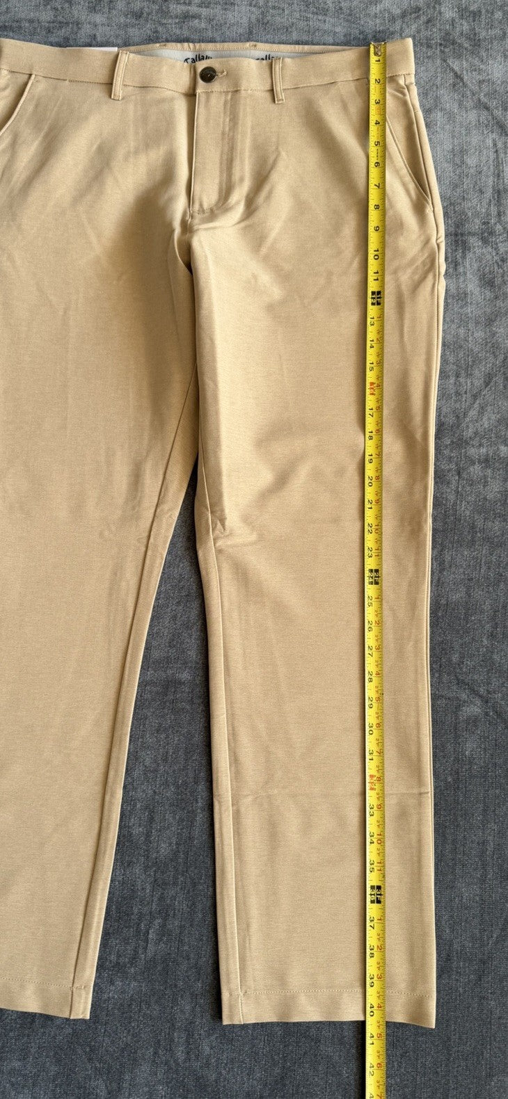 Callaway Opti-Dri Stretch Golf Pants Chinchilla Beige Mens 36x30 Performance NWT