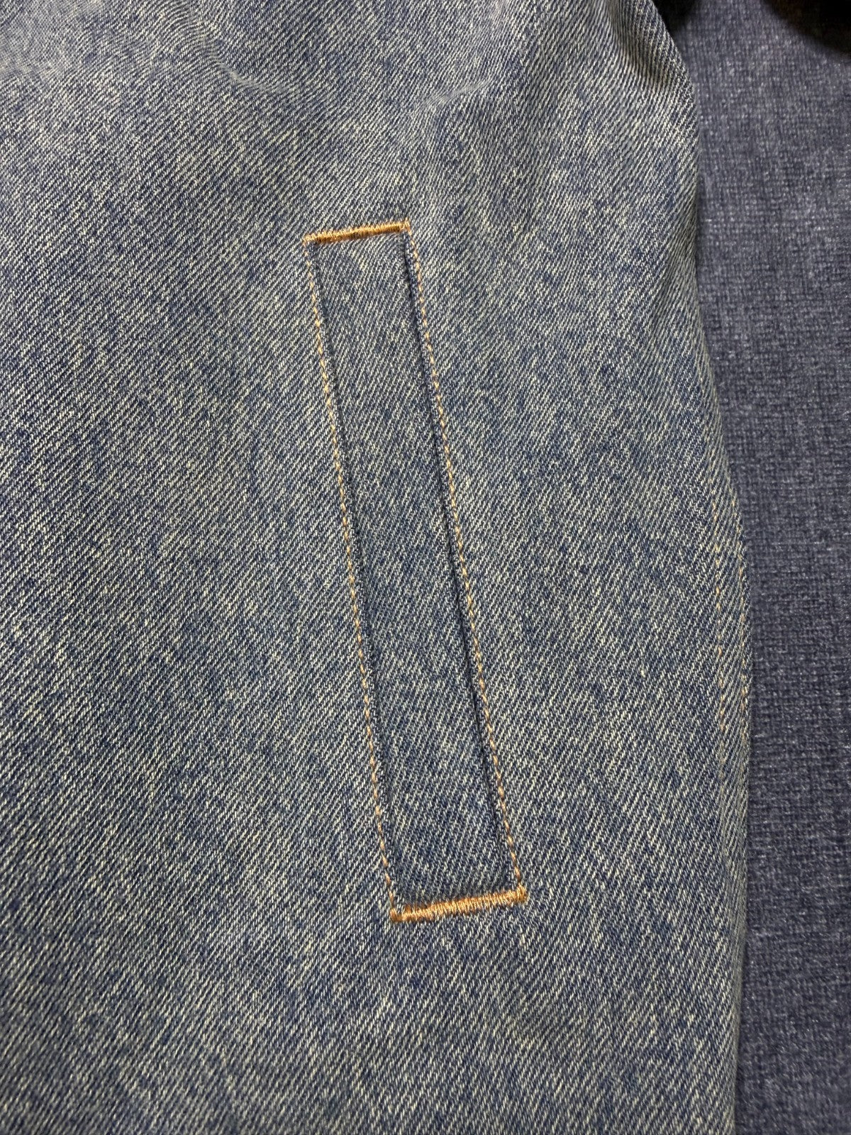 NWT Levi's X Tears Denim Track Jacket Men Medium Blue Full-Zip Collared Pockets