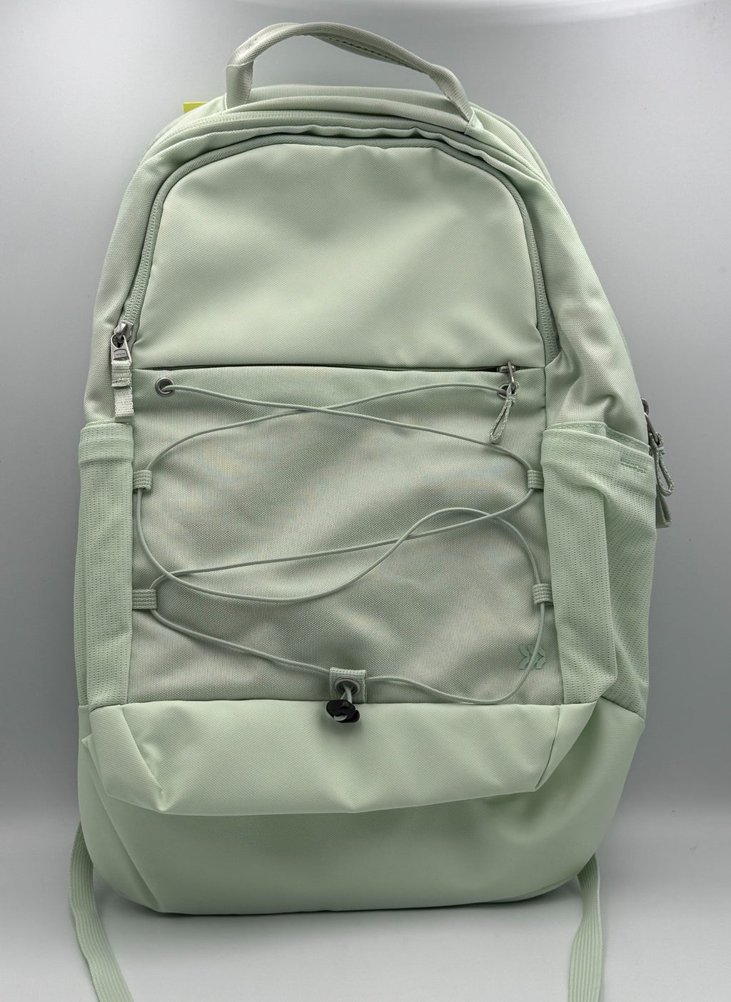 All In Motion Sporty 19" Backpack Mint Green Bungee Cord Laptop School Book bag