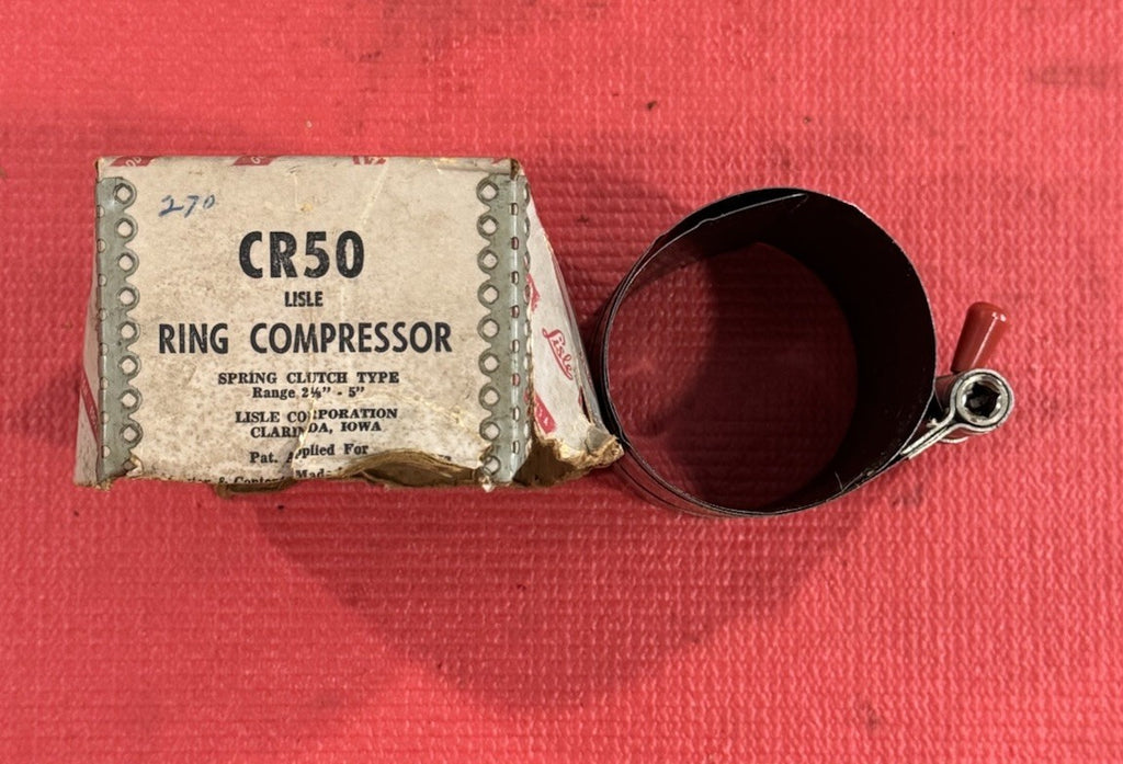 Lisle Tools CR50 Ring Compressor Spring Clutch Type Range 2-1/8”- 5” Made In USA