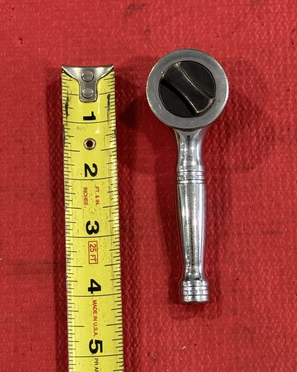 Great Neck 28006 3/8" Drive Stubby Thumbwheel Ratchet Great Condition