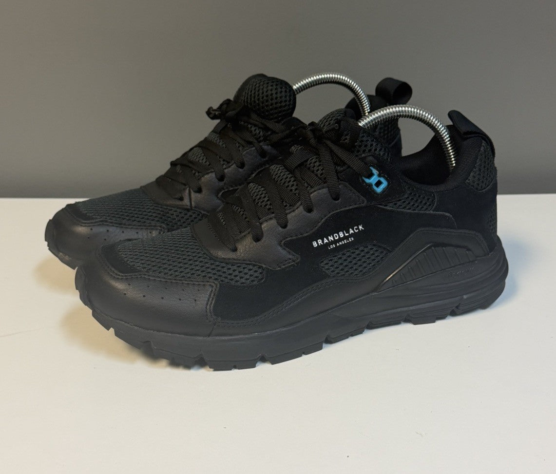 Brandblack Los Angeles Black Gray Mesh Low Top Grid Sneakers Men's Size 11