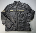 Real Leather Harley Davidson Men's XL Embroidered Motorcycle Biker Jacket