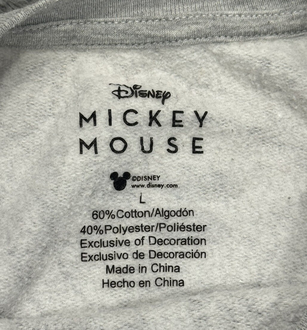 Disney Mickey Mouse Youth Large Gray Mickey Design Pullover Sweater