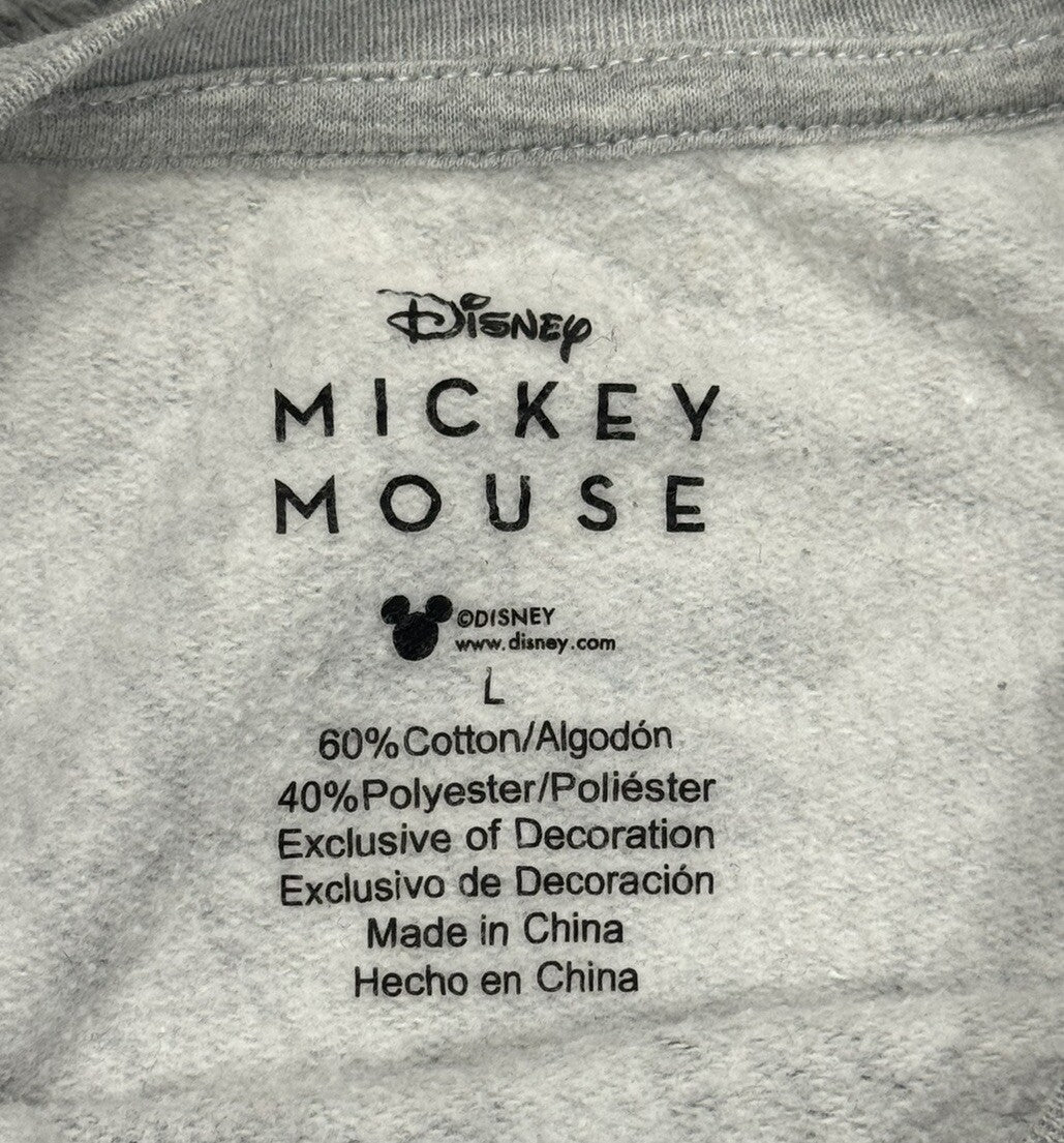 Disney Mickey Mouse Youth Large Gray Mickey Design Pullover Sweater