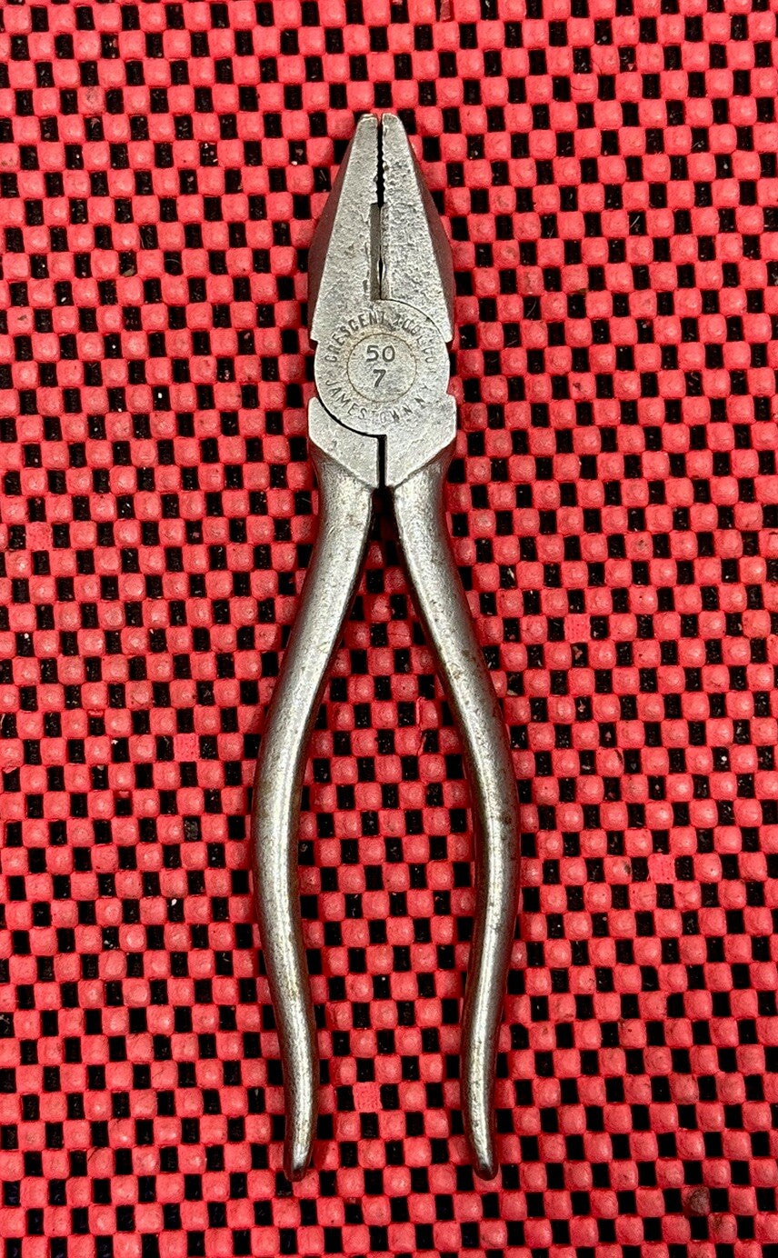 Vintage Crescent Tools 50-7 - 7-1/4" Lineman's Pliers Tool Jamestown NY USA