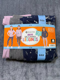 NWT Member's Mark My Favorite Leggings Girls 6/6X Multicolor Preppy - 3-Pack