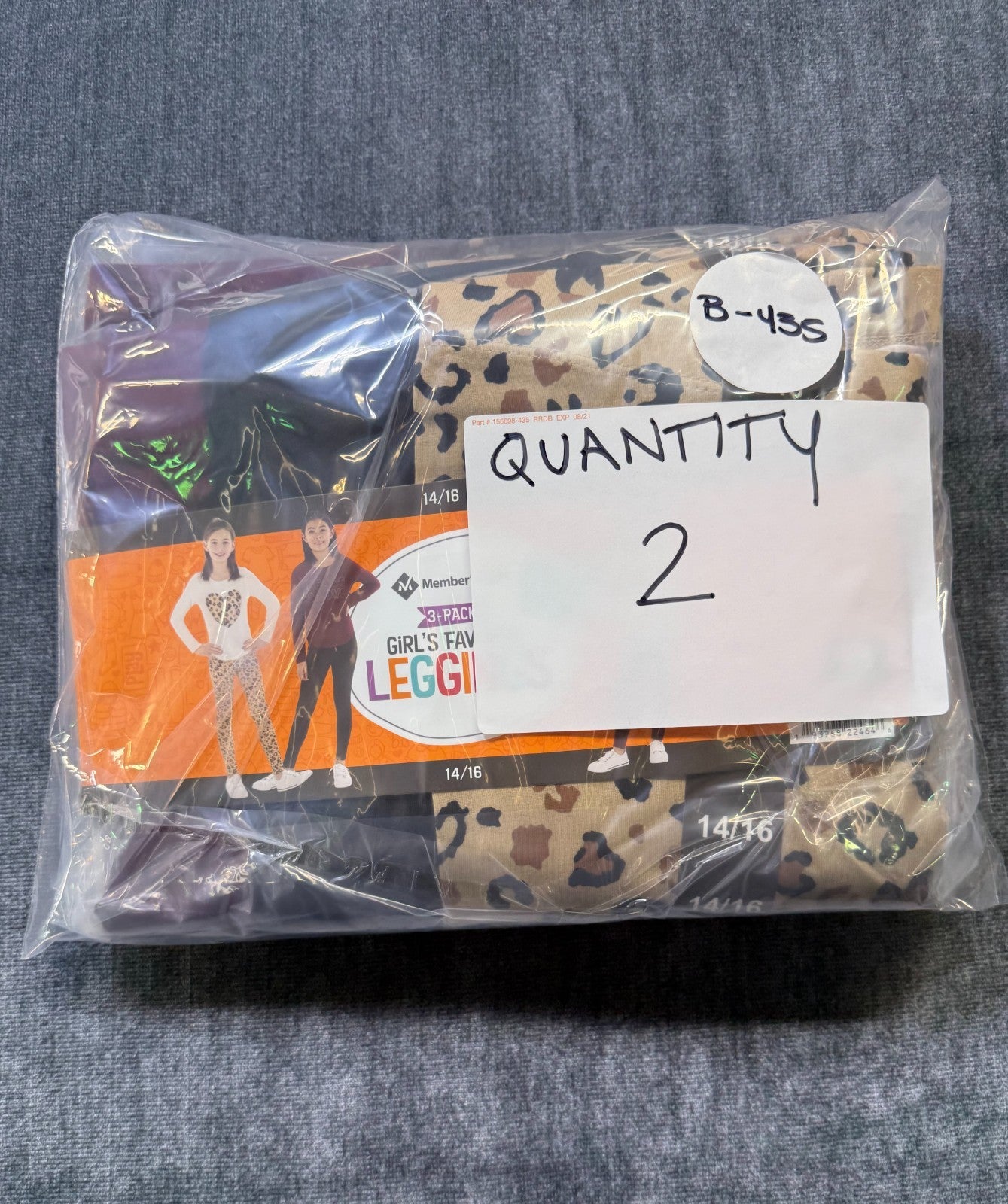 NWT Member's Mark My Favorite Leggings Girls 14/16 Multicolor Preppy - 3-Pack