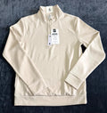 NEW Member's Mark Quarter Zip Pullover Sweatshirt Men's Small Beige Long Sleeve