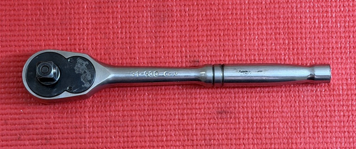 Stanley 1/2" Drive Quick Release Socket Ratchet 9.5" Long Model 91-930 Used