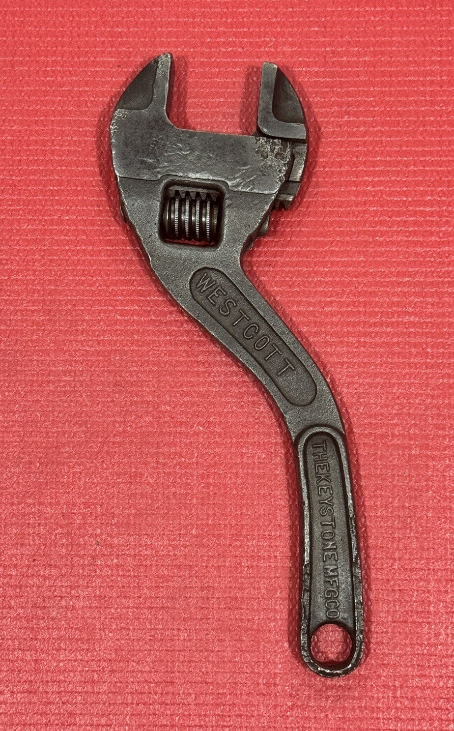 Westcott The Keystone MFG No.80 10” Adjustable Wrench S Curved Handle Buffalo NY