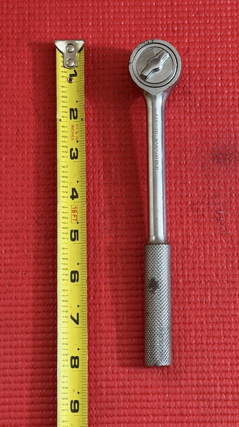 Vintage Chrome Vanadium Tools CEN-TECH No. H.T 7810 3/8”Drive Ratchet Japan