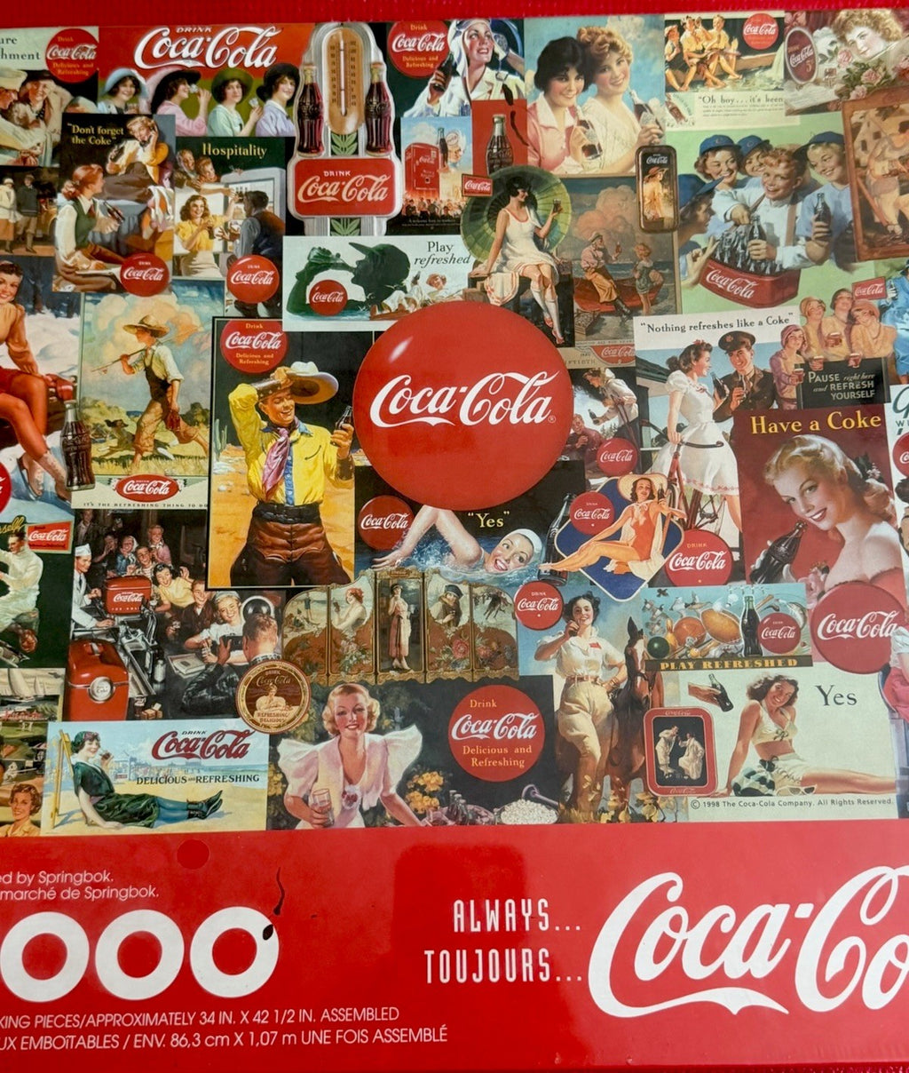 Coca Cola Jigsaw Puzzle 2000 Pieces 1998 Springbok New Sealed Always Coca Cola