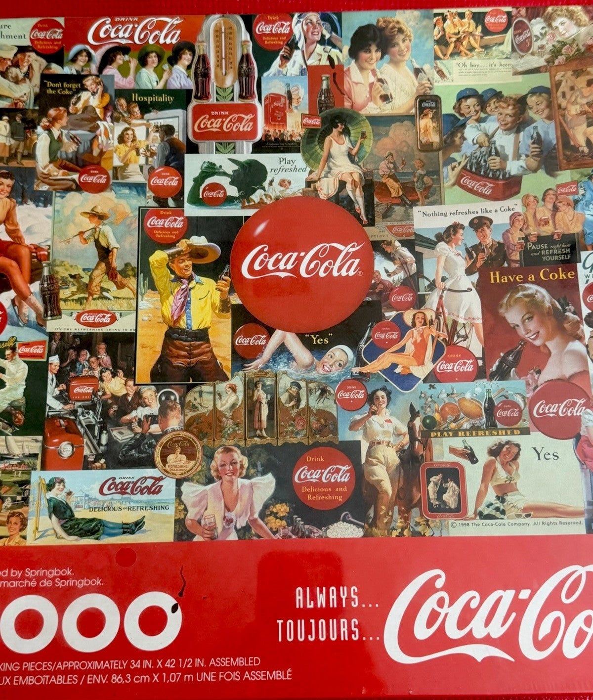 Coca Cola Jigsaw Puzzle 2000 Pieces 1998 Springbok New Sealed Always Coca Cola