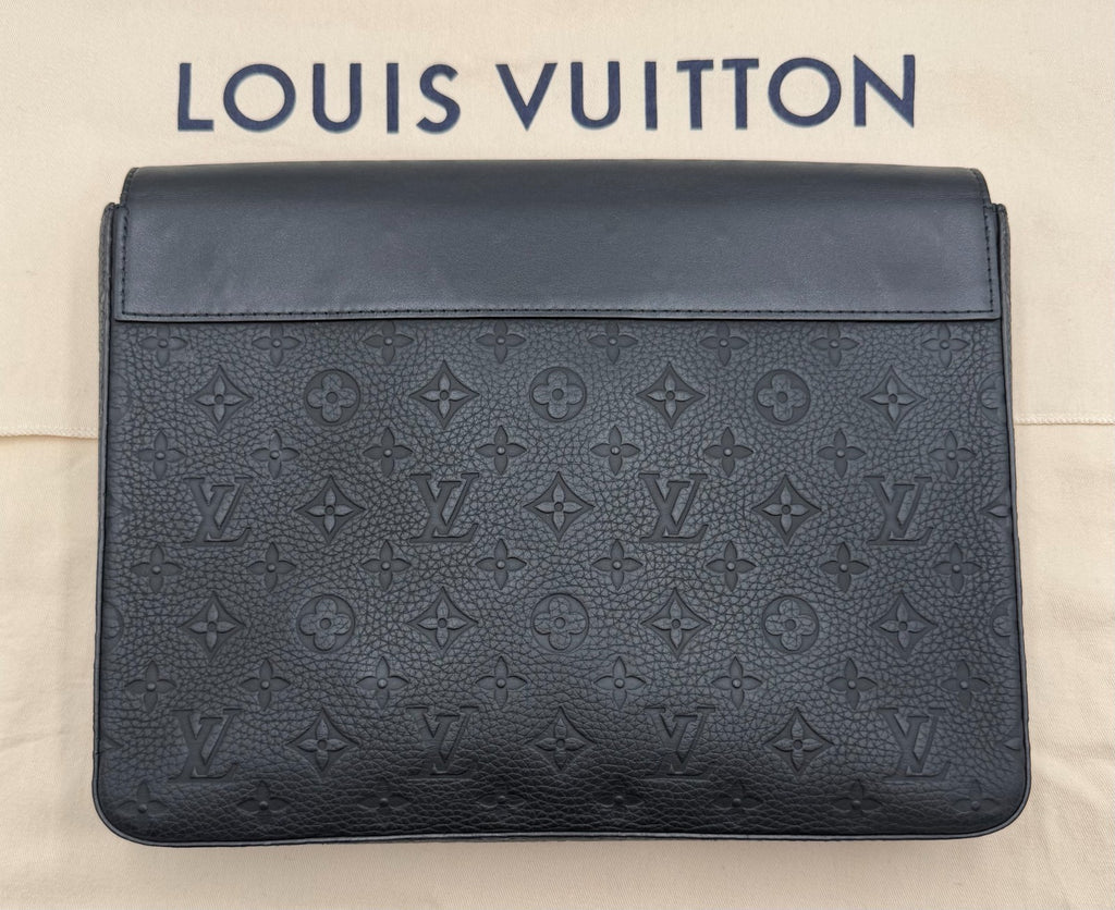 Louis Vuitton Pochette Steamer Monogram Taurillon Leather Shoulder Bag Authentic