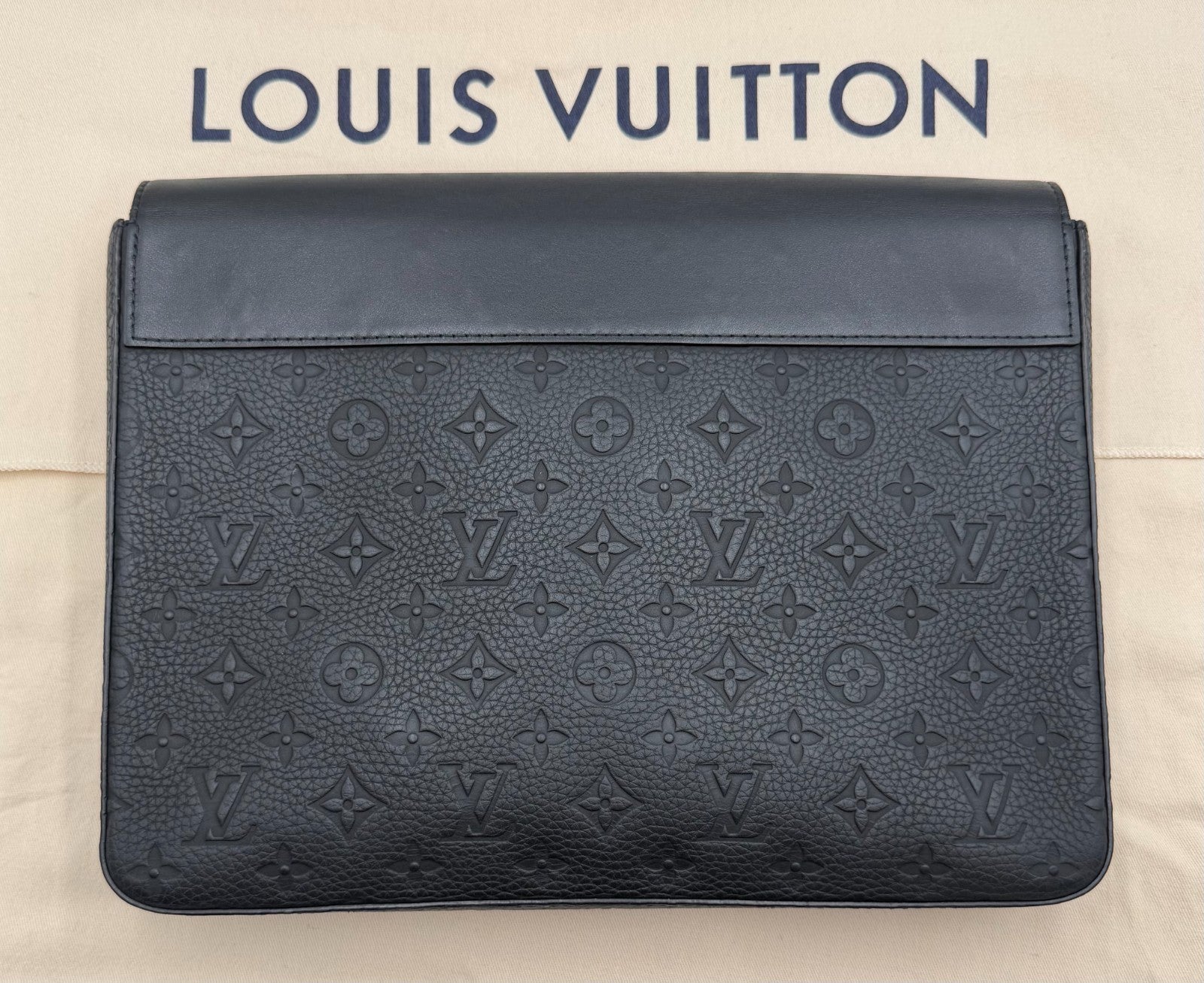 Louis Vuitton Pochette Steamer Monogram Taurillon Leather Shoulder Bag Authentic