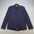 Off-white Shibori Jacquard Slim Double Breasted Jacket Men's Navy Blue 48 Casual