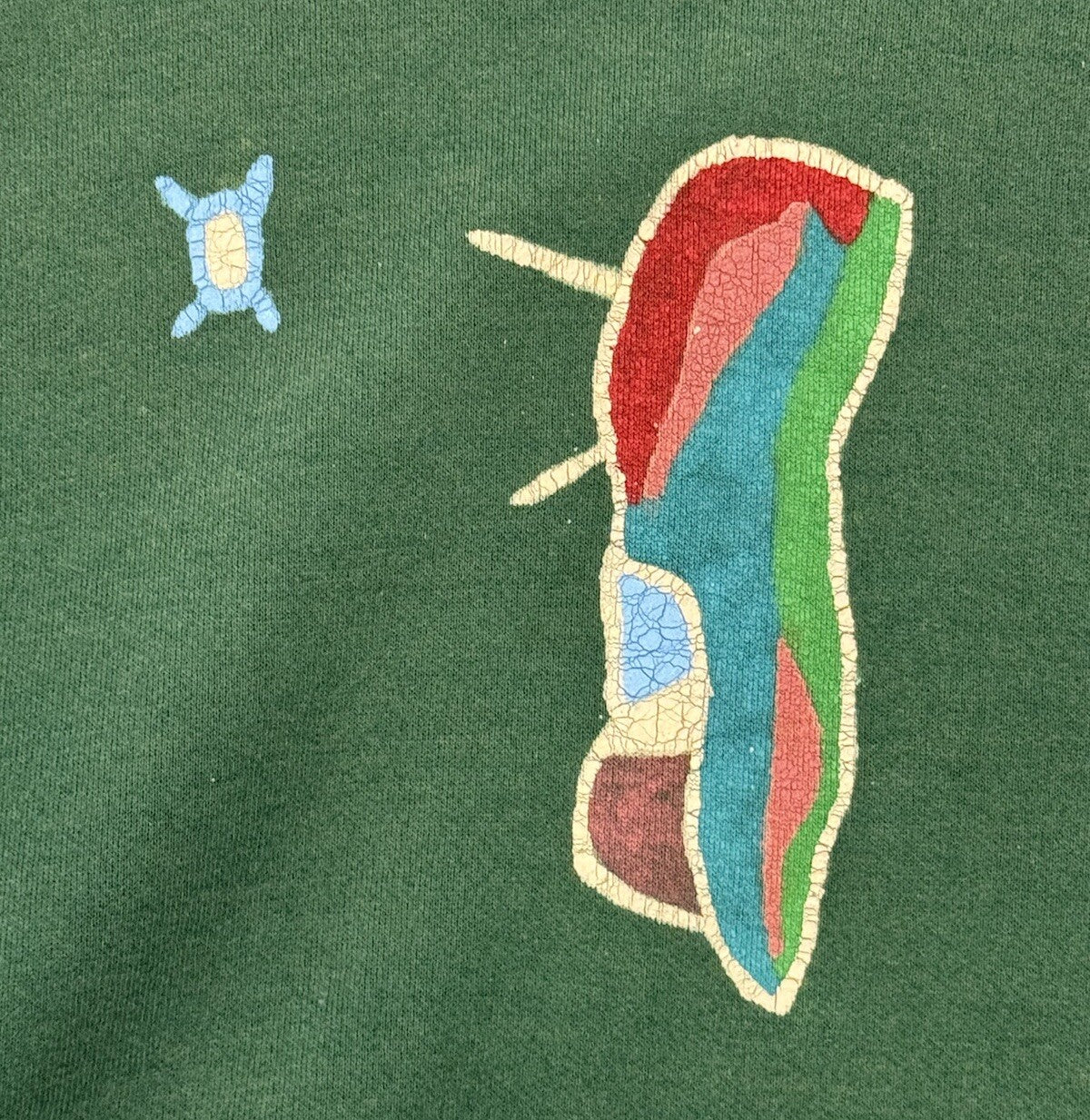 Lee VINTAGE Crewneck Men’s Size L Green Heavyweight Sweatshirt Embroidered 90s