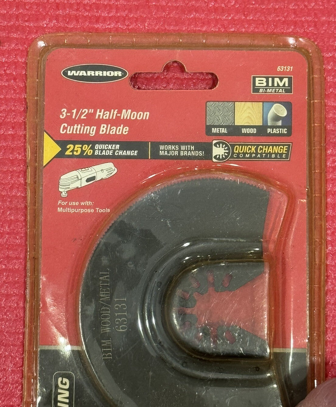 NEW WARRIOR 3-1/2” HALF MOON CUTTING BLADE BIM BI-Metal 63131