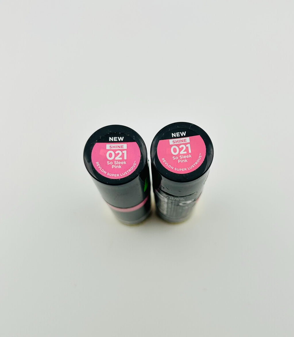Revlon Super Lustrous Glass Shine Lipsticks #021 So Sleek Pink - Pack of 2
