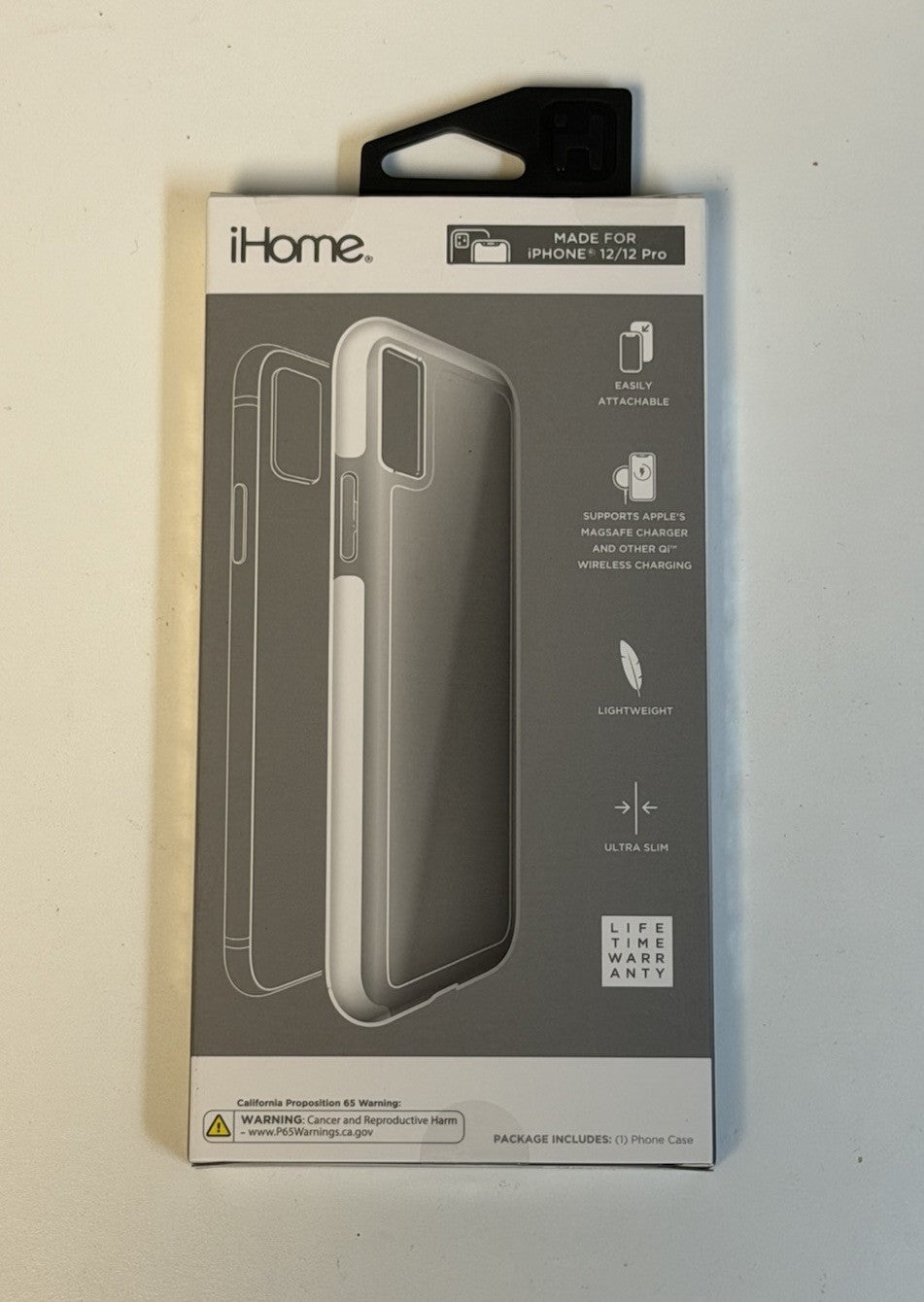 iHome Velo Phone Case For iPhone 12 | iPhone 12 Pro Magsafe | Clear NEW