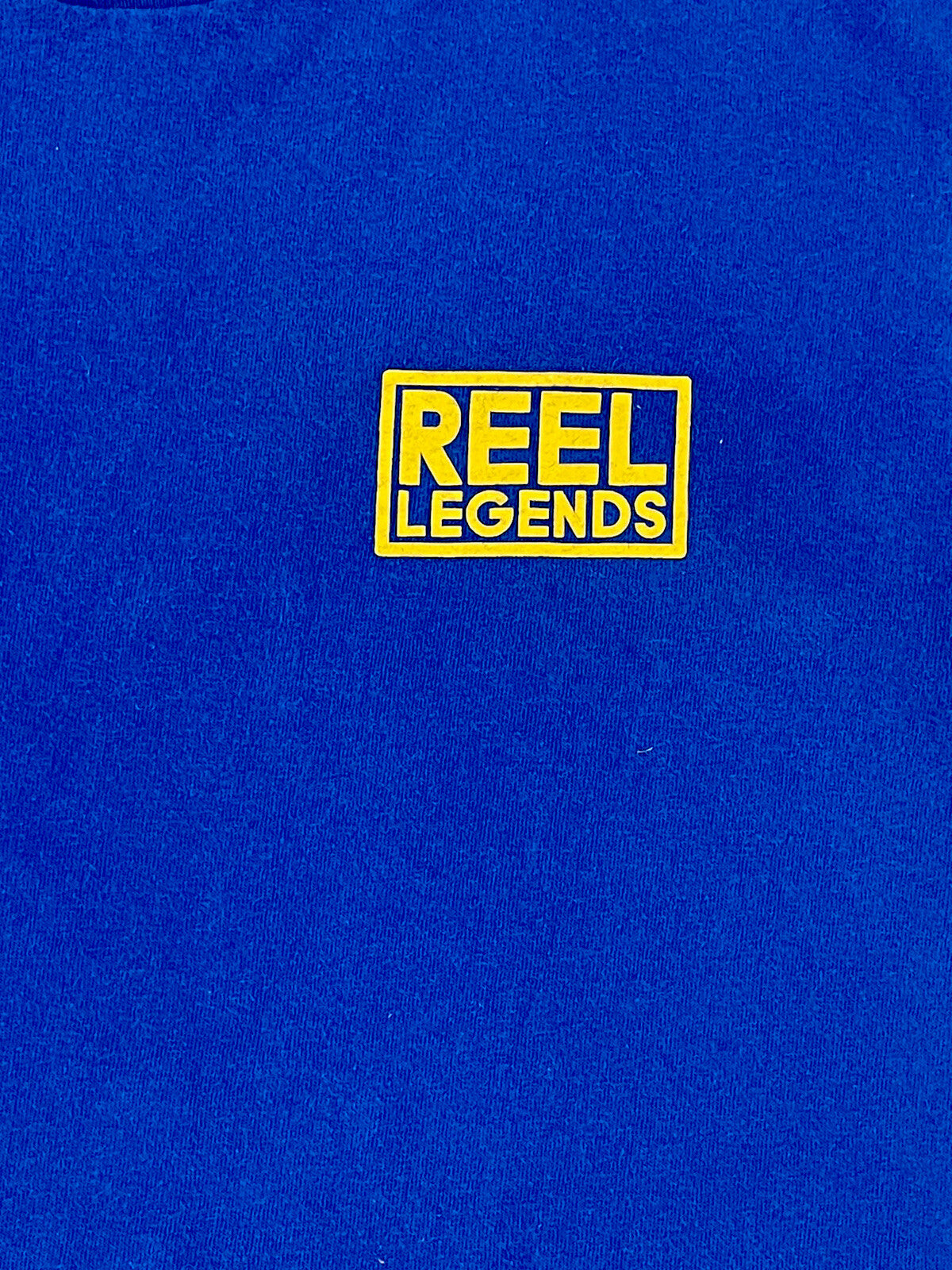 Reel Legends T Shirt Short Sleeve Mens Size M Medium Blue Tarpon Ale Logo B1
