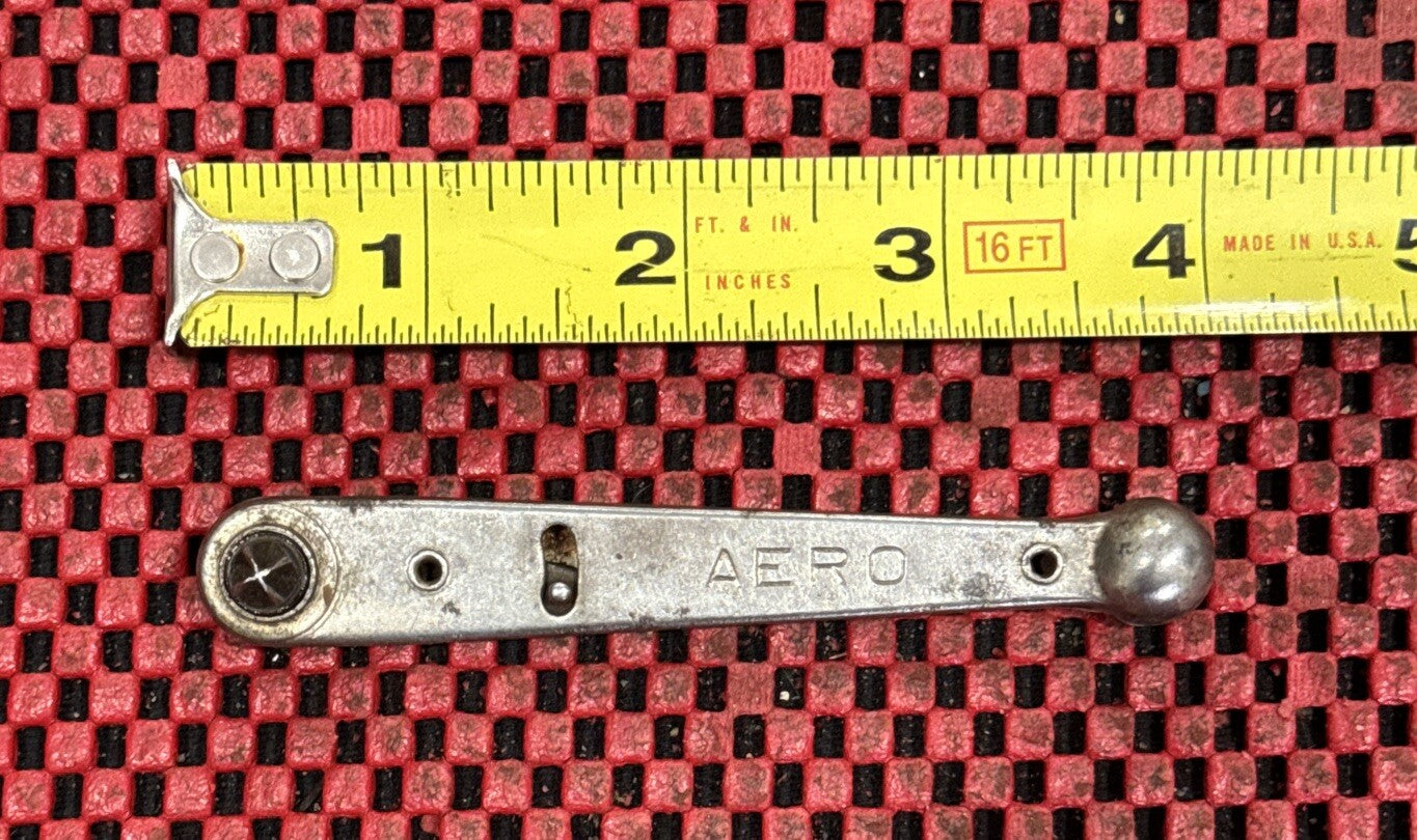 Vintage AERO TOOL Pocket Ratchet Driver No. 5200 Screwdriver Burbank, CA USA N5