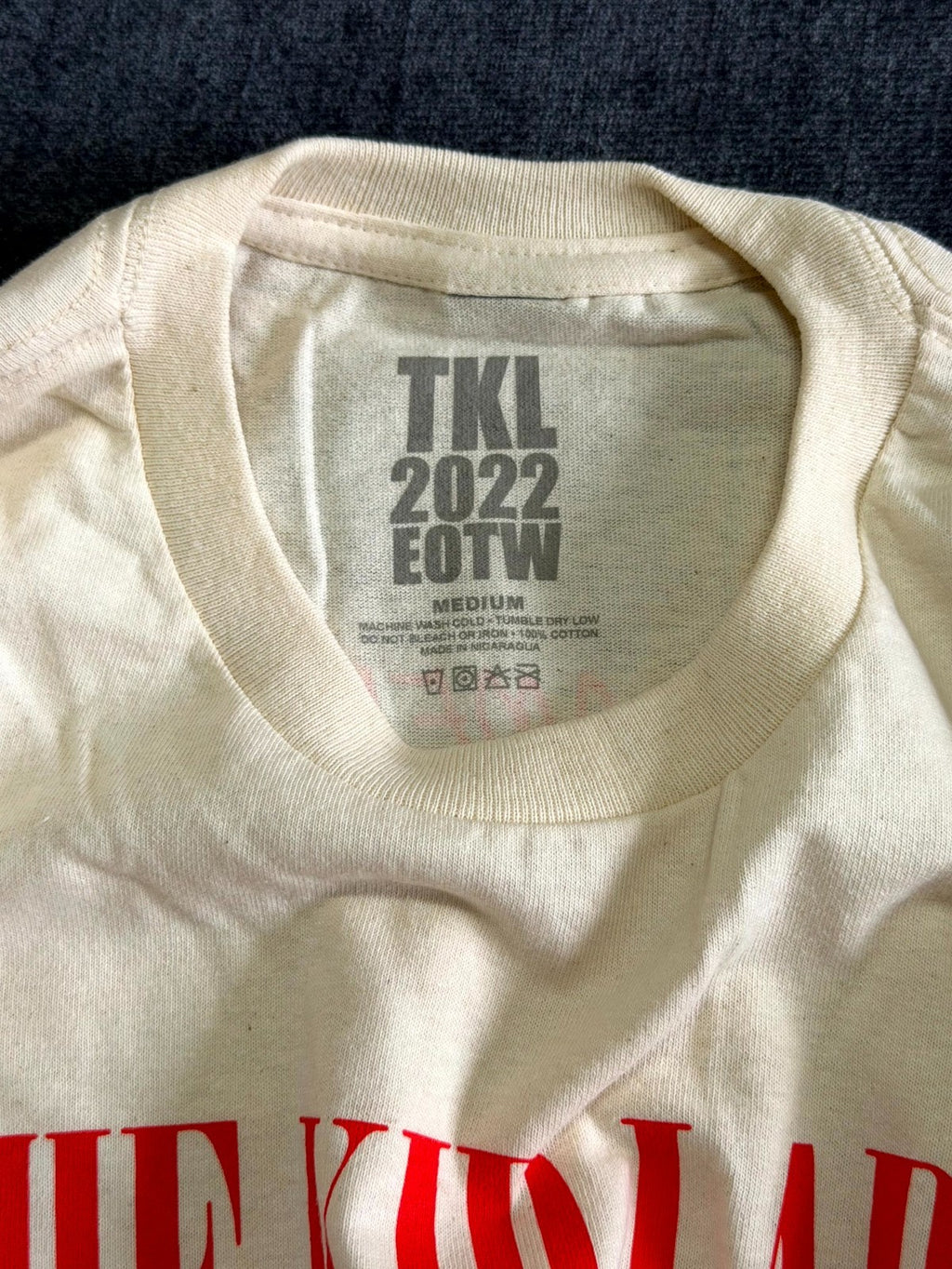 TKL 2022 EOWT Sketch T-Shirt Unisex Medium Ivory Graphic Print Short Sleeve