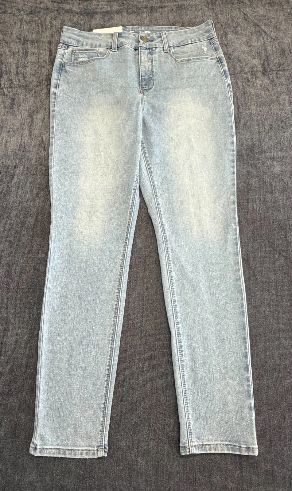 NWT Seven 7 Tummyless High Rise Skinny Jeans Women's 12 Blue Denim Medium Wash