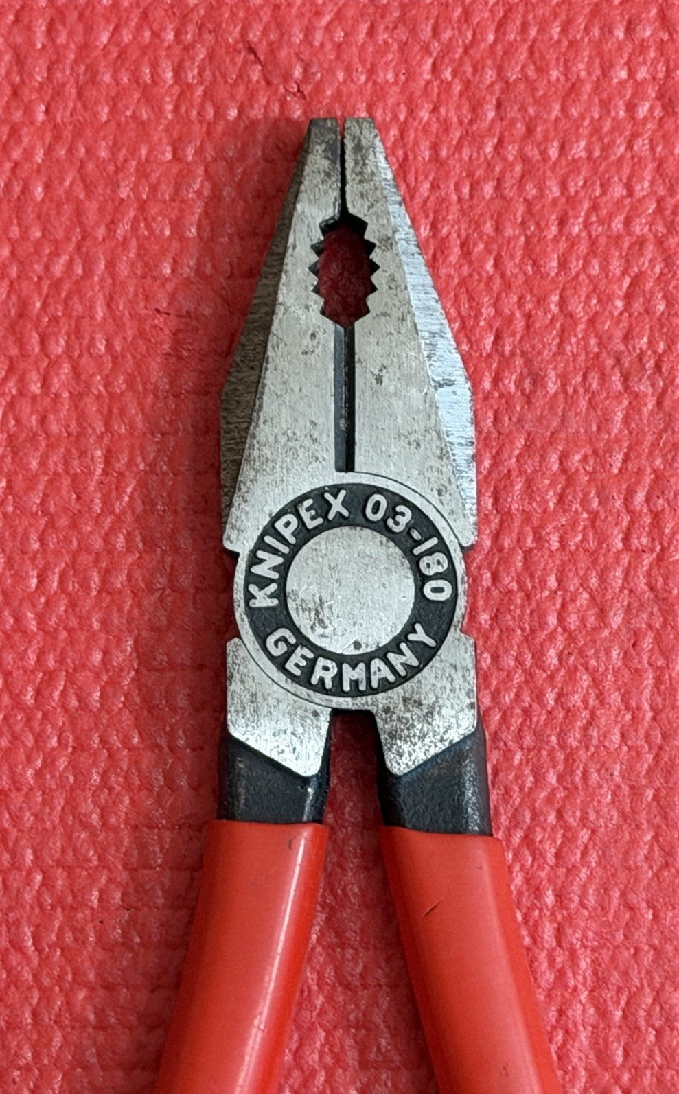 Knipex 03-180 Combination Pliers W/Red Handle Made In Germany