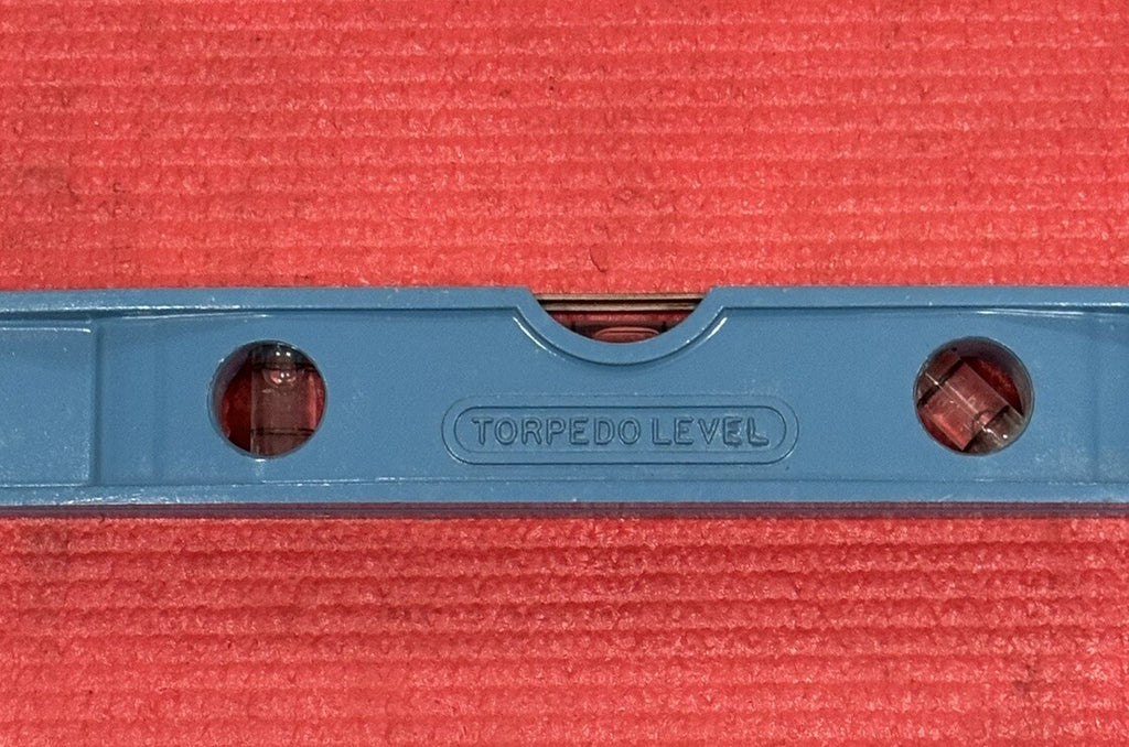 Vintage Master Mechanic NEW 3-Way Torpedo Level Grooved Base Aluminum 9”  W/BAG