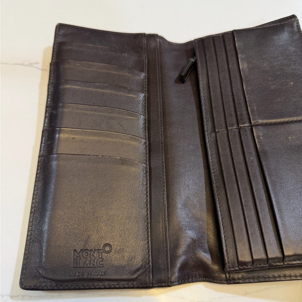Brown Montblanc Leather bifold Wallet