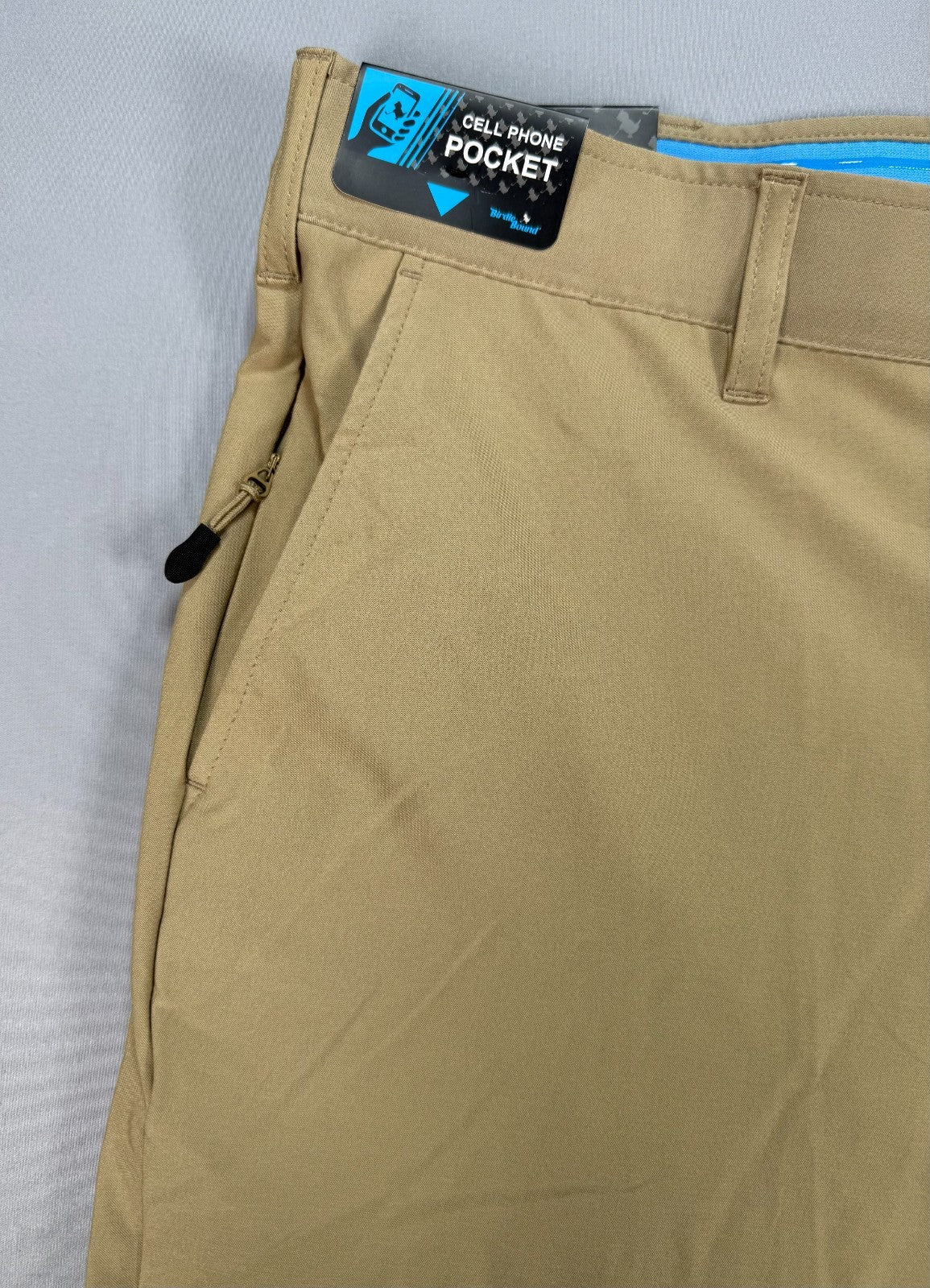Birdie Bound Regular Fit Golf Pants Men's 38x30 Beige Performance Straight Leg