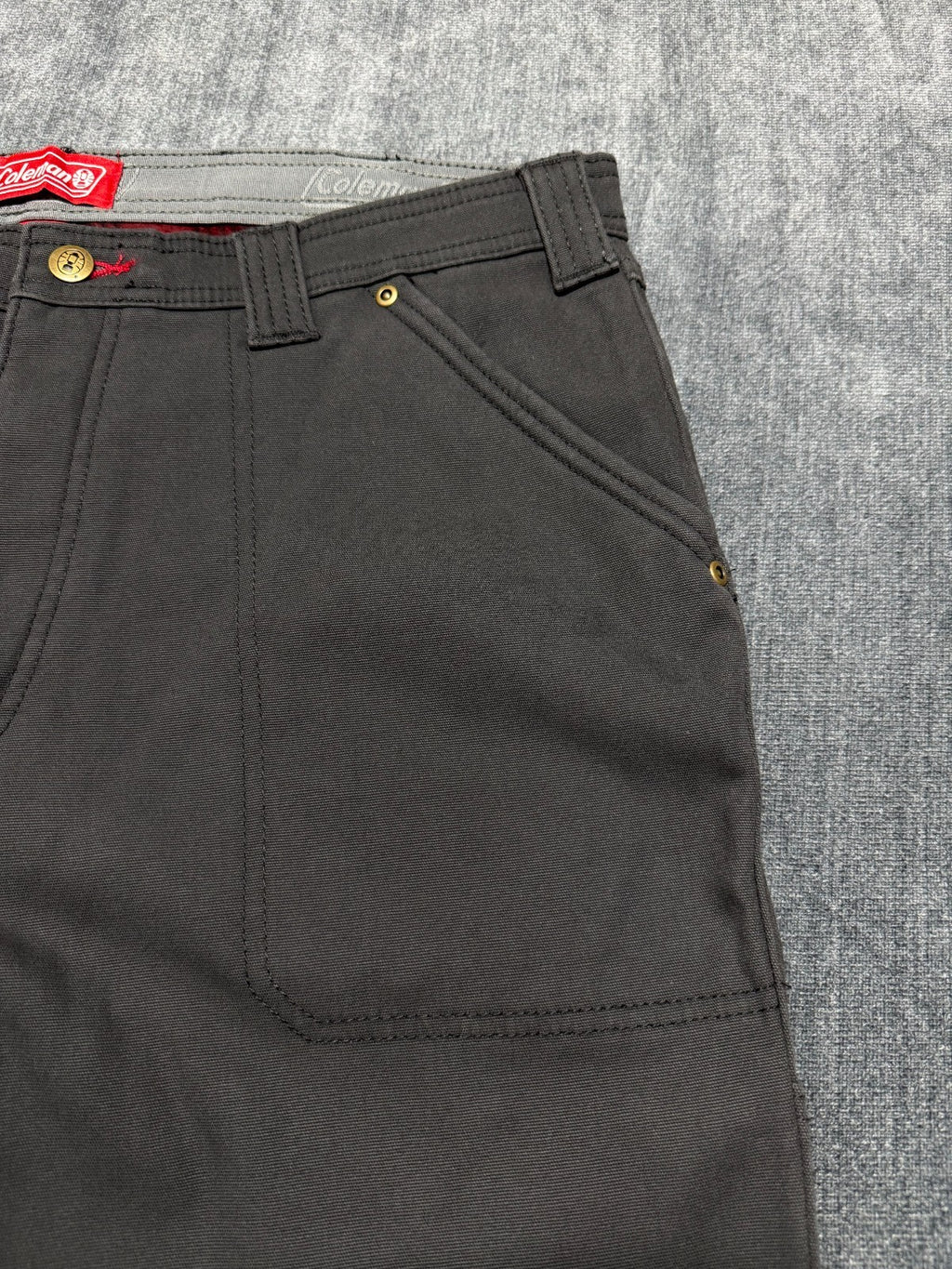 NWT Coleman Work Pants Men 36X32 Black Fleece Lined Straight Leg Pockets Pull-On