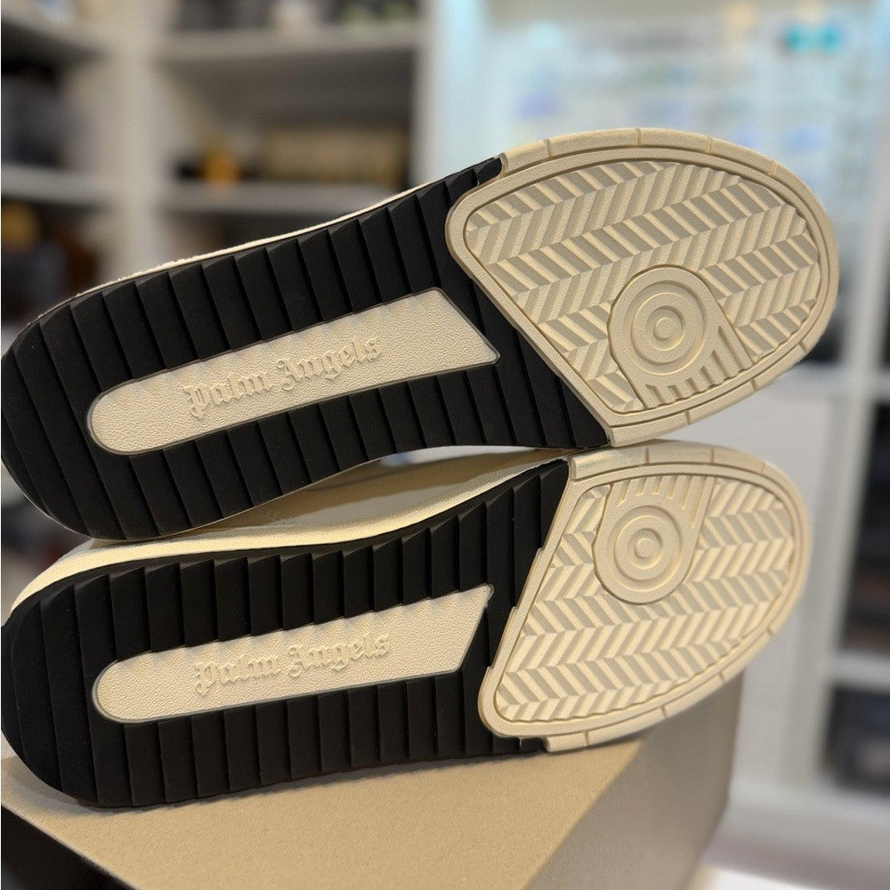Palm Angels White and Tan Men's mule sneakers