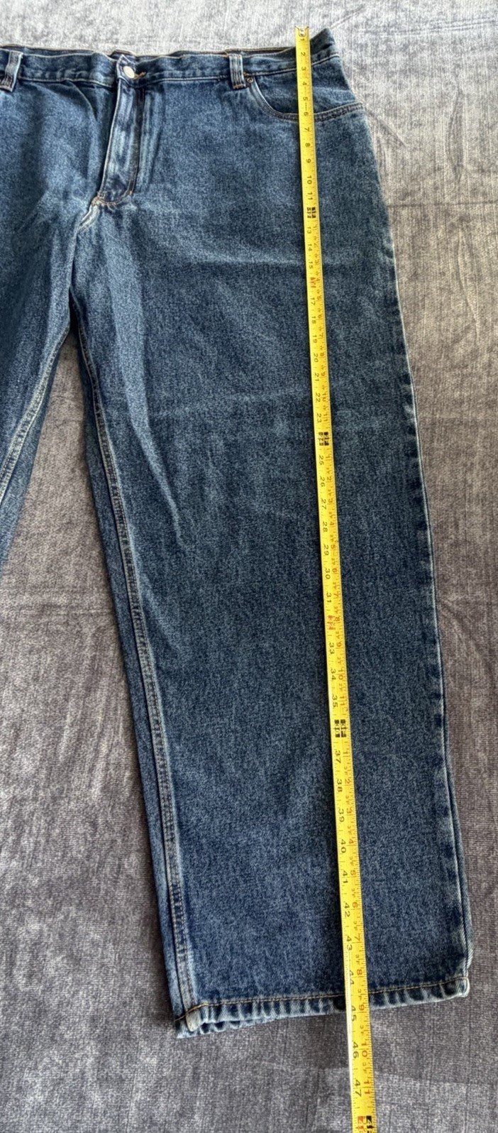 Basic Editions Relaxed Fit Men’s 46W X 32L Denim Blue Dark Jeans Classic NWT
