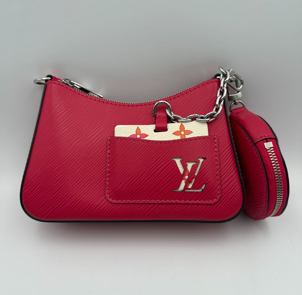 NEW Louis Vuitton Marellini Shoulder Bag Women's Miami Red Epi Leather Fashion