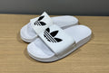 NEW ADIDAS WOMEN’S ADILETTE LITE J SLIDES SANDALS SIZE 5 | WHITE NWT