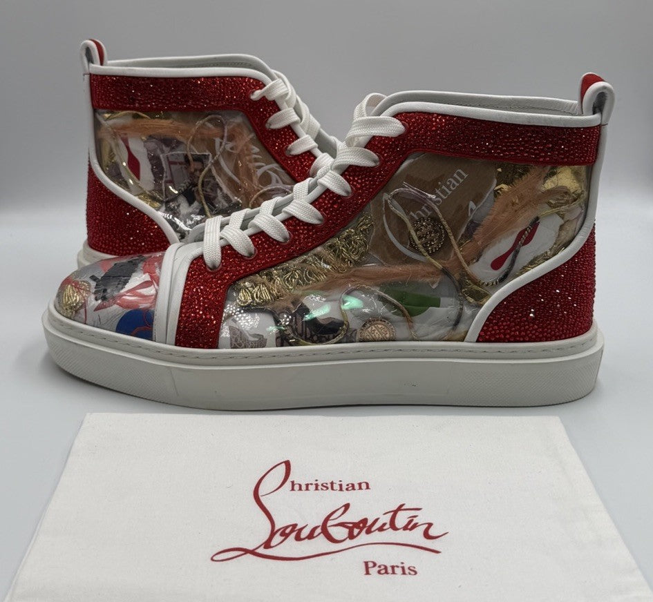Authentic Christian Louboutin High-Top Trash Sneakers Mens Size 44.5 EU 11.5 US