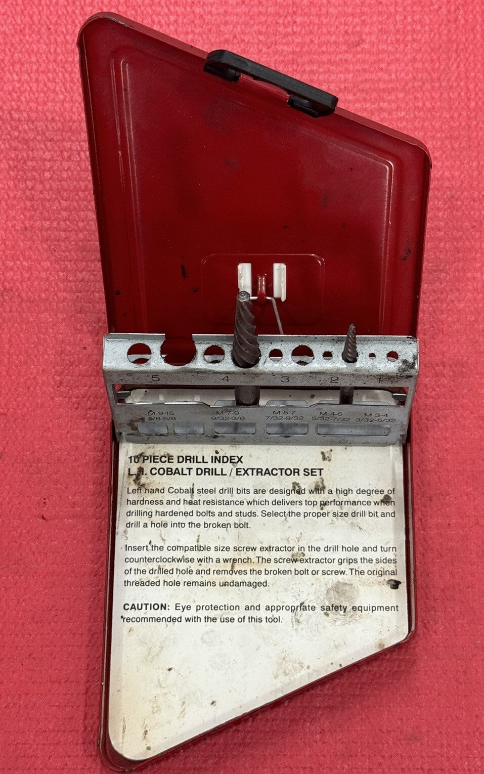 Matco Tools DEK10 Cobalt Drill Screw Extractor Set Case W/ Some Bits USA