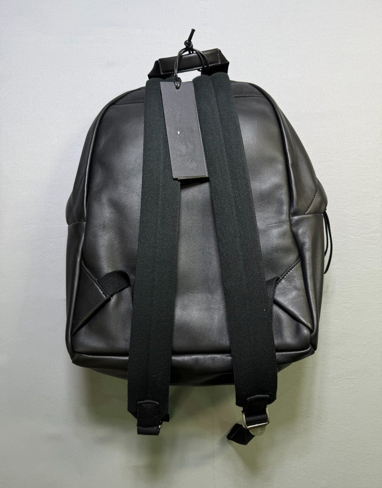 New Palm Angels Logo Backpack Unisex Black Leather Fashion Travel Outdoor Bag