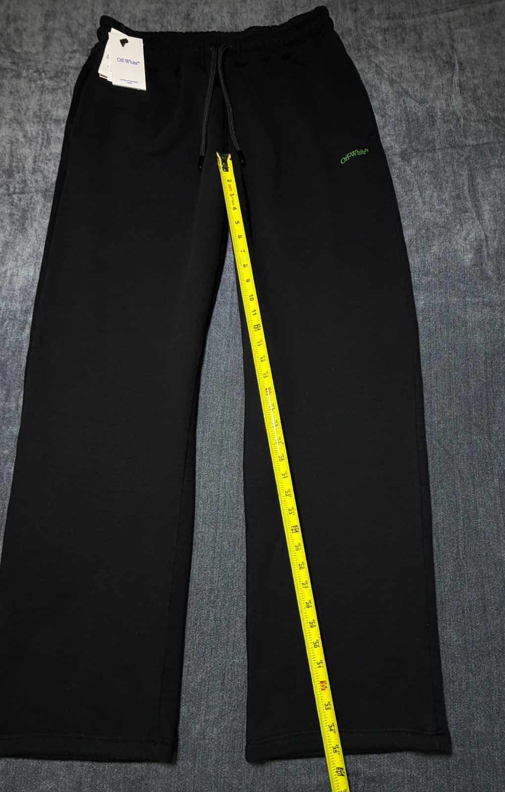 NWT Off-White Black Beach Bookish SweatPants Women's X-Large Logo Drawstring