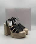 New The Drop Bea Platform Heels Sandals Women's 6.5 Black Ankle Strap Fashion